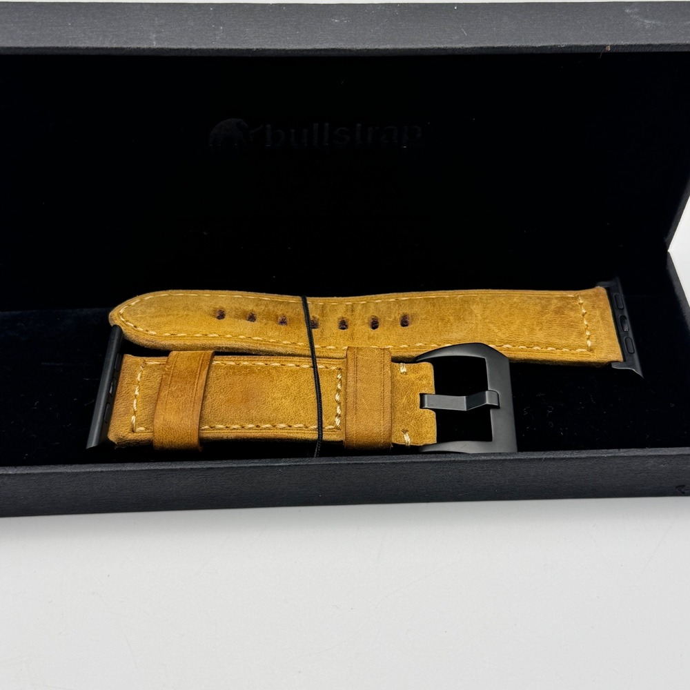 Bullstrap Classic Italian Leather Apple Watch Band 44mm 42mm